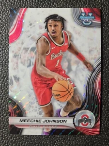 2024-25 Bowman Best University * MEECHIE JOHNSON #55 WHITE GEO REFRACTOR /5 - Picture 1 of 2