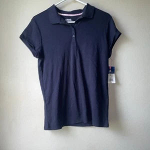 Izod Girls Navy School Uniform Short Sleeve Shirt Top Size XL-18.5 plus - Picture 1 of 1