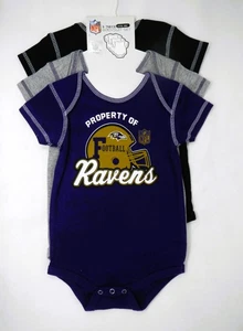 NFL Baltimore Ravins License 3pc Bodysuit Size 18M - Picture 1 of 5