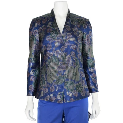 *¡HERMOSO!* Chaqueta Jacquard Floral Giorgio Armani en Azul Multi talla 38 IT / 2 US Foto 1 de 4