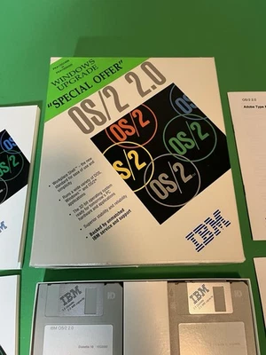 De colección IBM OS/2 2.0 Versión Completa 3.5" en Caja Original Foto 1 de 4