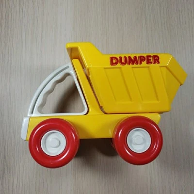 Camión de volteo Buddy L juguete de colección empujar y tirar de mi primer camión amarillo con ruedas rojas  Foto 1 de 4