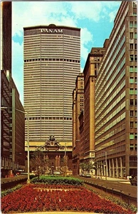 Postal fotocromática vintage 1964 edificio Pan Am de Nueva York - Imagen 1 de 2