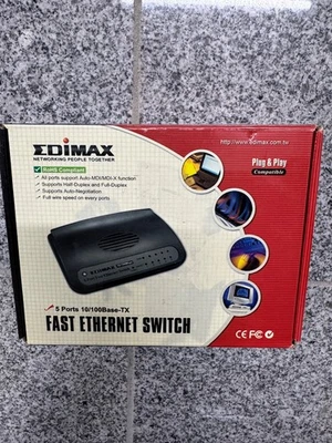 edimax es-3105p 5-port Fast Ethernet Switch Mit NETZTEIL   NEU - Image 1 of 3