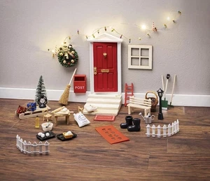 Wichteltür Einstiegsset XL 50-teilig Weihnachten Zubehör Deko Lichterketten - Bild 1 von 2