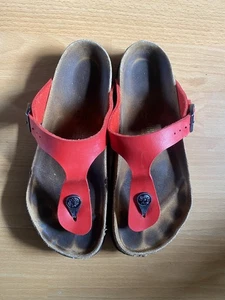 Birkenstock Sandalen Gizeh Rot Lackleder Damen UK 5 - Bild 1 von 8