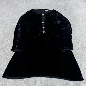 For Love & Lemons Kleid Damen Schwarz Langarm Größe L Seidenmischung - Bild 1 von 11