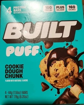 Barra de proteína CONSTRUIDA para masa de galletas soplo, 15 g de proteína, colágeno, 4 unidades caducan 4/26 Foto 1 de 2