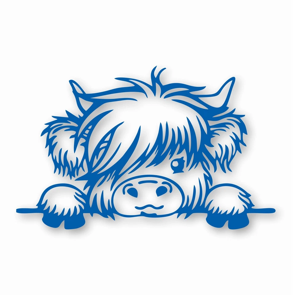 ADORABLE BABY HIGHLAND COW - Calcomanía adhesiva de vinilo - ELIGE tamaño y color Foto 1 de 1