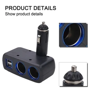 Splitter Car Power Socket Splitter Charger 12V Adapter Dual USB Brand New - Zdjęcie 1 z 12