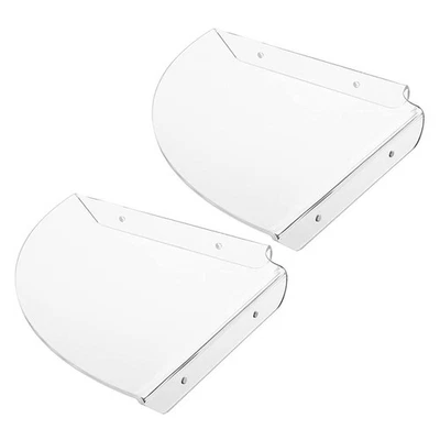  2 Pcs Scaffale Angolo Mensola D'angolo Rack Di Archiviazione Trasparente - Immagine 1 di 4