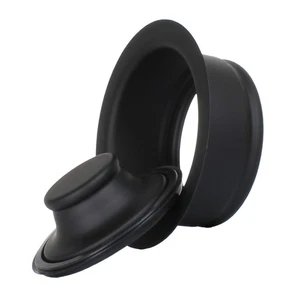 Black Garbage Disposal 3.5" Sink Drain Flange and Stopper Set, 3-Bolt, Kitchen - Picture 1 of 5