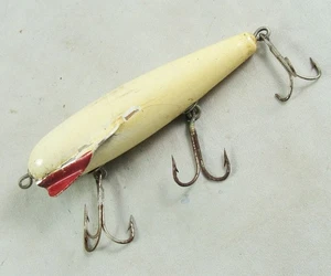 Antiguo señuelo vintage Hastings artículos deportivos wobbler alado - madera - alas de metal - Imagen 1 de 5