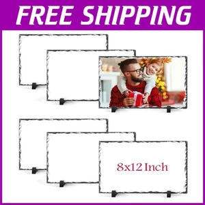 Piatto portafoto in pietra rocciosa sublimazione 8x12 pollici confezione da 6 - Foto 1 di 9