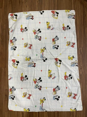 Vintage Disney Baby Receiving Blanket Baby Mickey Minnie Pluto Flannel 36x25 - Image 1 of 4
