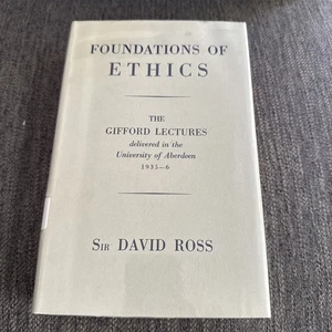SIR DAVID ROSS, FOUNDATIONS OF ETHICS very good/very Good - Imagen 1 de 4