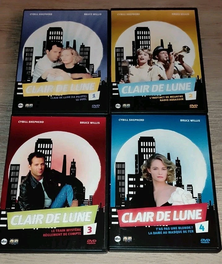 * LOT DE 4 DVD CLAIR DE LUNE EPISODES 1 à 8 ( Intégrale Saison 1 + 2 Episode S2 - Photo 1/4