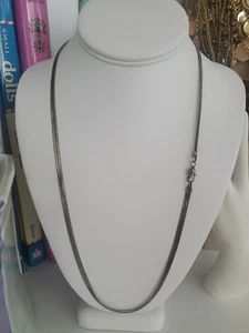 Collar de plata de ley 925 de 24" con cadena de serpiente de .48 onzas de 13,6 gramos.  06 - Imagen 1 de 8