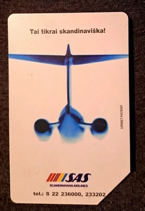 Litauen - Scandinavian Airlines - SAS - Firmenwerbung PHONECARD - Bild 1 von 2