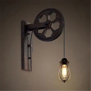 Industrial Rustic Wall Lamp Single Cage Wall Light Hallway Warehouse Wall Sconce - Picture 1 of 2