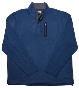 L.L.Bean Herren Fleece Lagenlook Button Mock Pullover Sweater Shirt 505670 Blau XL - Bild 1 von 7