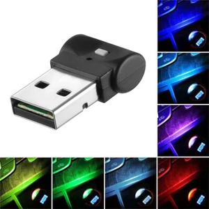 Clé USB RGB DEL voiture veilleuse PC ordinateur portable lumière lumière éclairage - Photo 1/19
