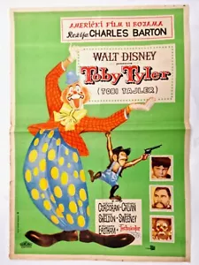 PÓSTER DE LA PELÍCULA TOBY TYLER OR TEN WEEKS WITH A CIRCUS 1960 WALT DISNEY PAYASO YUGO - Imagen 1 de 2