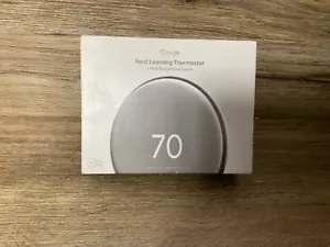 New Google Nest Learning Thermostat (4th Gen) w Temperature Sensor silver - Picture 1 of 8