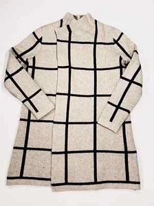 Banana Republic Cardigan Women Size Small Grid Open-Front Coatigan Sweater - Picture 1 of 19