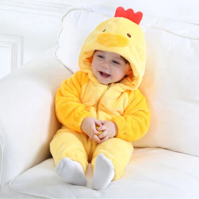 Infant Toddler Yellow Chicken Chick Costume for Baby Hoodie Outfit Halloween - Image 1 of 4