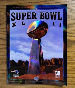 SUPER BOWL XLII OFFICIAL PROGRAM 2008 NEW ENGLAND PATRIOTS NEW YORK GIANTS - Foto 1 di 23