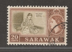 1955 SARAWAK 20c Basket Making Sg 196 - Bild 1 von 1