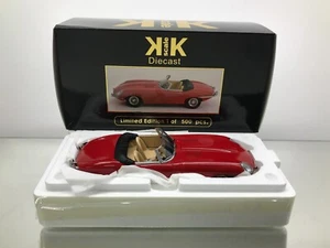 KK SCALE KKDC180482 JAGUAR E TYPE SERIES 1 1961 OPEN TOP -RED 1:18- GOOD IN BOX - Imagen 1 de 12