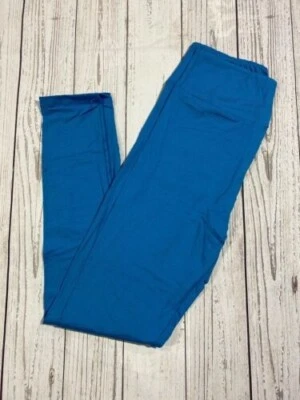Leggings OS Lularoe Acero Sólido Azul Talla 2-10 NUEVOS 184032 Foto 1 de 2