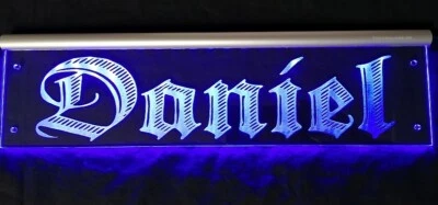 Daniel LED Namensschild oder dein Name LKW Truckerschild personalisiert Dani Dan