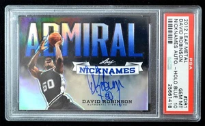 PSA Certified 2012 Leaf Metal David Robinson Signed 9/25 Basketball trading card - Picture 1 of 2