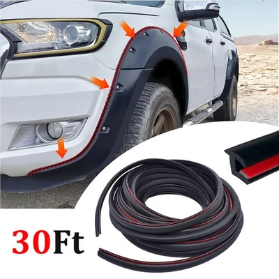 30 ft para Dodge Ram 1500 guardabarros llamaradas borde embellecedor estilo T junta junta pozos de rueda Foto 1 de 4