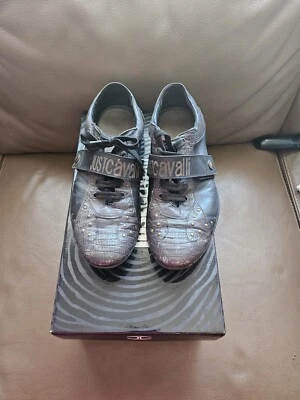 Zapatillas deportivas Just Cavalli para hombre de cuero negro L con correa Foto 1 de 4