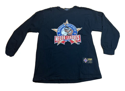 Negro Baseball League Men’s Black Long Sleeve Shirt Size XL Cover