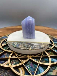 39 Gram High Quality Blue Lace Agate Stone Point Crystal Specimen - Picture 1 of 5