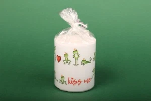 Vela pequeña "Kiss Me" ambiente estudio velas decoración de mesa rey rana rana - Imagen 1 de 1