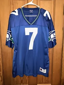 Vintage NFL Jon Kitna Seattle Seahawks Football Trikot Champion blau grün Herren 44 " - Bild 1 von 9