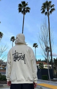 Stussy Basic Pigment Dyed Hoodie Black, Blue, Gray, White, Ivory - Picture 1 of 36