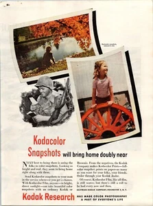 VINTAGE 1945 KODAK FORSCHUNGSFILM FOTOGRAFIE ZWEITER WELTKRIEG DRUCK ANZEIGE - Bild 1 von 1
