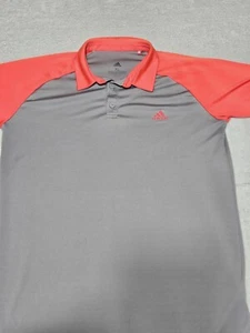 Adidas Climalite Polo Shirt Womens Sz XL Gray Pink Golf Athleisure Tennis - Picture 1 of 9