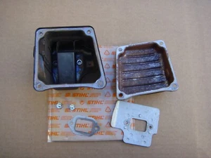 GENUINE STIHL MS460 MS461 MS461-R CHAINSAW MUFFLER ASSY - NEW TAKE OFF - Picture 1 of 4