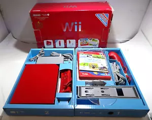 Nintendo Wii Super Mario Bros 25th Anniversary Edition Rot Konsole & Wii Sports - Bild 1 von 16