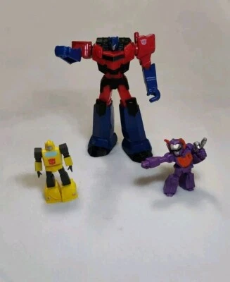 Transformers Optimus Prime McDonalds, Hasbro Bumblebee Tiny Titans Robots Lot 3 - Image 1 of 4