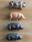 4 Vintage lead Pig toys Britians era