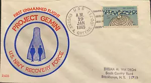 BECK NAVAL SPACE COVER #458 UNMANNED GEMINI ONBOARD EUGENE GREENE JAN 19, 1965 - Picture 1 of 4